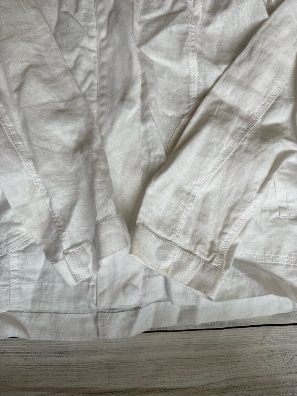 Tommy Bahama Relax White 100% Linen Hooded Utility Jacket Size Small - Picture 9 of 15